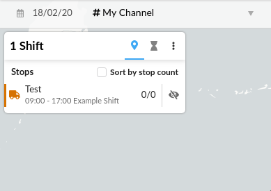 Screenshot of shift in channel